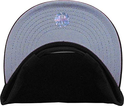Image of KBETHOS Classic Snapback Hat Blank Cap Underbrim Cotton Wool Blend Flat Visor Adjustable Unisex