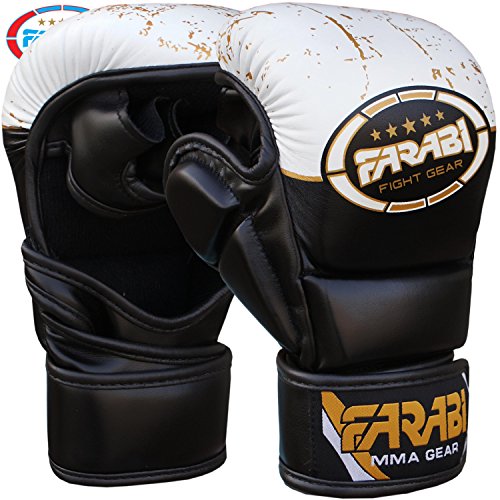 7-oz Semi Pro Farabi MMA Muay Thai Boxing Kickboxing Punch Training Sparring Gym Fitness Martial Arts Gloves (L/XL)