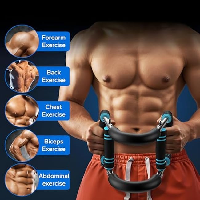 Twister Arm Exerciser, 40-110 lbs Adjustable Chest Exercise Equipment, Powerful Twister Bar for Upper Body Strength, Portable Home Fitness Arm Exerciser