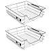 Einfeben 2x Cassetti Telescopici da 50 cm Estraibili da Cucina, Cassetto Estraibile per Armadio, Camera da Letto, Cestini Estraibili per Armadietti da Cucina