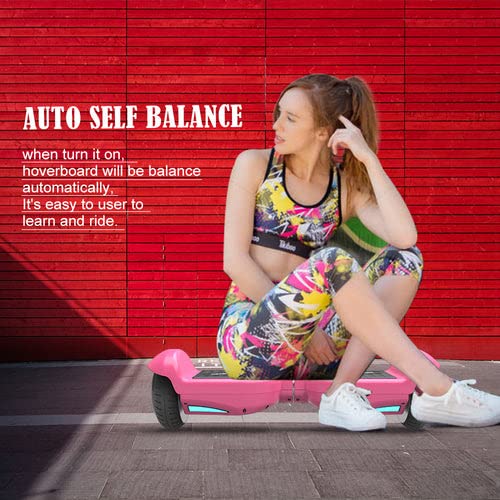 All-New Hs 2.0V Bluetooth Hoverboard Matt Color Two-Wheel Self Balancing Flash Wheel Electric Scooter (Pink) #TOP6