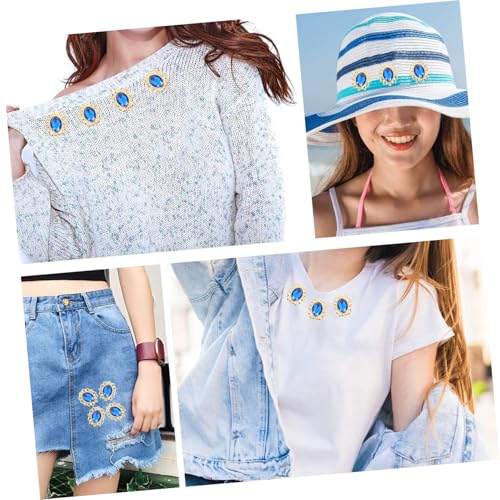 Gemas de imitación acrílicos para coser sin dañar telas con base metálica ligera de 60 piezas 3