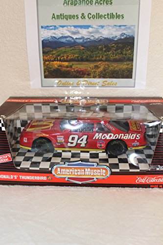 Ertl American Muscle Bill Elliott #94 McDonald's Thunderbird Nascar 1/18 Scale Diecast