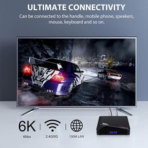 Image of FORIDA TX9 Pro Smart Android TV Box 4GB RAM 32GB ROM | Android 12.0 6K Ultra HD Streaming Device | Dual WiFi 2.4G /5G, Bluetooth, Quad-Core CPU, H.265 HEVC Media Player | Set Top Box
