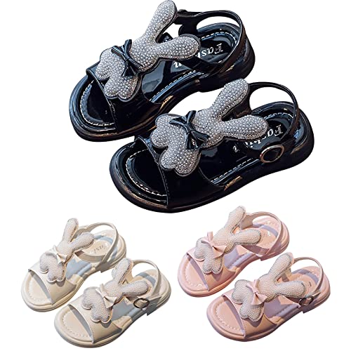 Kids Baby Girls Sandals Summer Rhinestone Pearl Big Rabbit Cute Princess Shoes Little Child/Big Jelly Sandals for Girls2