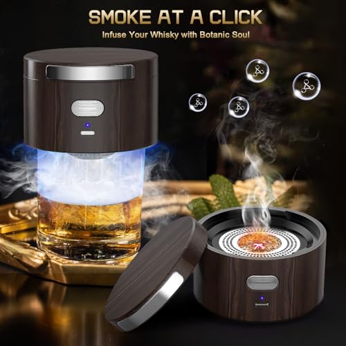 Electric Whiskey Smoker Kit with 6 Flavor Wood Chips, Old Fashioned Whiskey Gift Set, Cocktail Drink Smoker Kit Home Bar Accessories Tools, Anniversary Christmas Gifts for Men #1