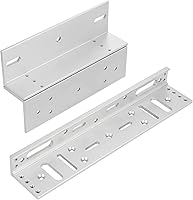 Vista 9 de Cerradura electromagnética con soporte Z y L 617.3 lbs 600LBS Holding Force Cerradura de puerta magnética eléctrica 12V Modo NC a prueba de fallas