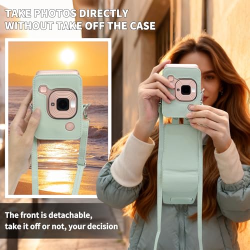 Funda Protectora Fuji Mini Liplay PU Cuero Verde Matcha miniatura 6