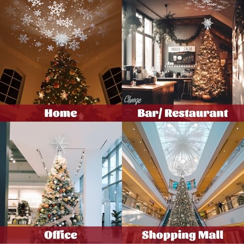 Estrella para árbol de Navidad iluminada con luces LED decorativas para interior 7