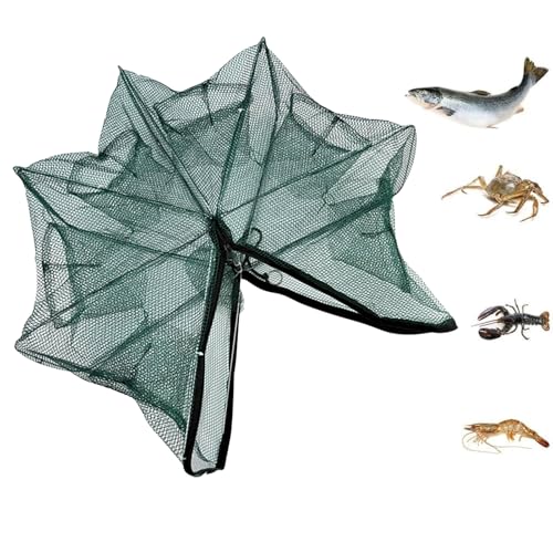 Hominas Red De Pesca Automática, Jaula De Camarones 6 Agujeros Trampas Peces De Malla De Pesca para Peces Camarones Pececitos Cangrejo