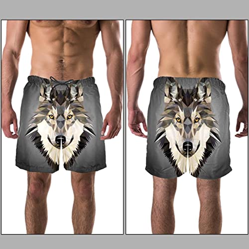 Short de bain loup séchage rapide pour homme idéal pour la plage