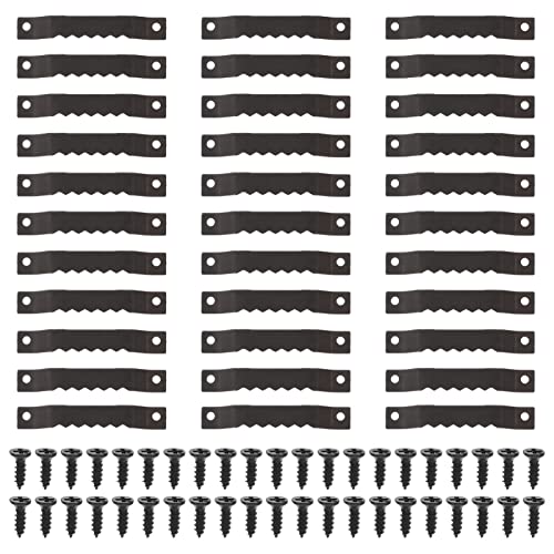 Image of SEWACC 100pcs Serrated Picture Frame Hangers Hanging Hardware for Pictures for Easy to Install