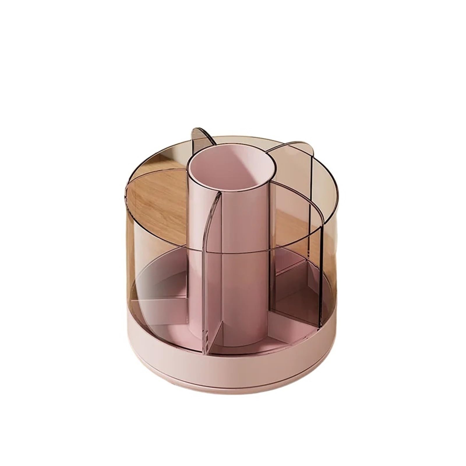 Organizzatore for cosmetici trasparente girevole a 360 gradi, mobiletto da toeletta multifunzionale, for la cura della pelle, for pennelli for rossetto, supporto portaoggetti per cassettiera, bagno(Pi