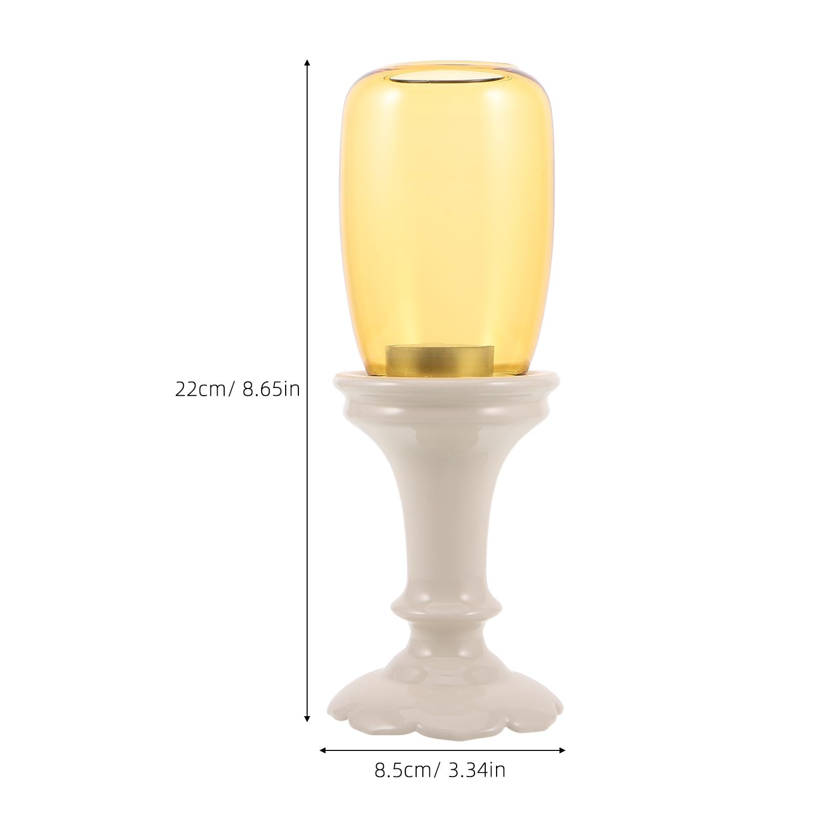 Portavelas de Vidrio Antiviento para Velas de Té Decorativo