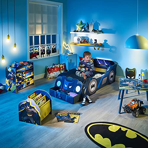 BATMAN Batmobile Light Up Kids Toddler Bed with Storage Drawer, Blue, 158(L) x 73(W) x 54(H) cm BATMAN Batmobile Light Up Kids Toddler Bed with Storage Drawer, Blue, 158(L) x 73(W) x 54(H) cm