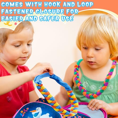 Image of Henoyso 12 Pack Sensory Chew Necklaces Kids Soft Terry Cloth Oral Motor Teething Toys for Boys Girls, Reusable Chewy Jewelry for Focusing & Calming(Rainbow Twist Style,Vivid Color)