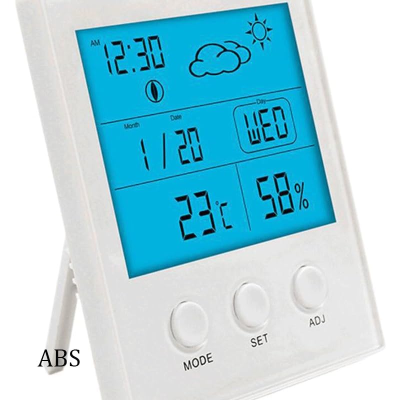 Digital Temperature Humidity Meter with Alarm Clock for Indoor Use in Household Applications