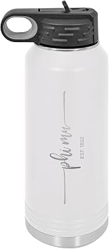 Go Greek Chic Phi Mu Script est. 1852 Water Bottle