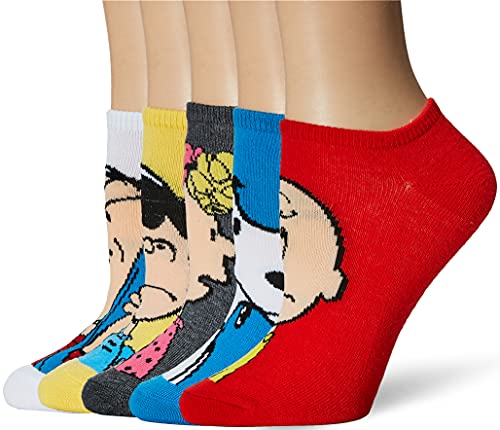 Peanuts Womens No-Show Novelty Socks Snoopy and Charlie Brown Socks for Girls Pack of 5