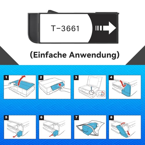 Spaceink T3661 Wartungsbox Kompatibel für Epson(C13T366100) XP-6000 XP-6100 XP-6005 XP-8500 XP-8600 XP-8700 XP-8800 XP-8505 XP‑8605 XP-15000 XP-970 XP-6105 Drucker wartungskit, Wartungskasten T366100