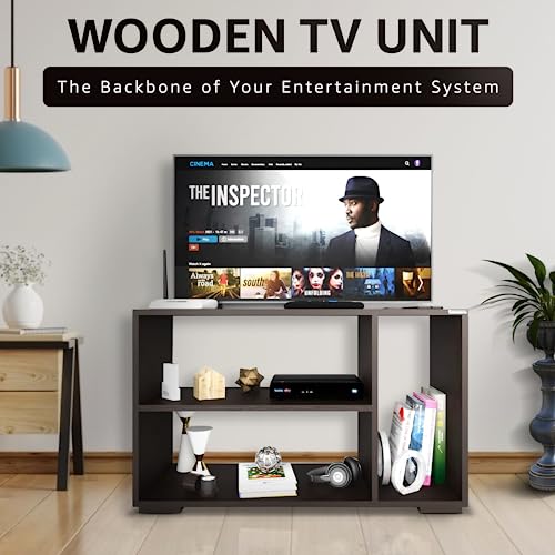 Image of ESTANTERIA Tv Cabinet for Living Room Engineered Wood TV Entertainment Unit Set Top Box Tv Stand Table /TV Cabinet with Shelves for Books & Dcor Display Unit Bed Living Room Upto 55 Inches - DIY