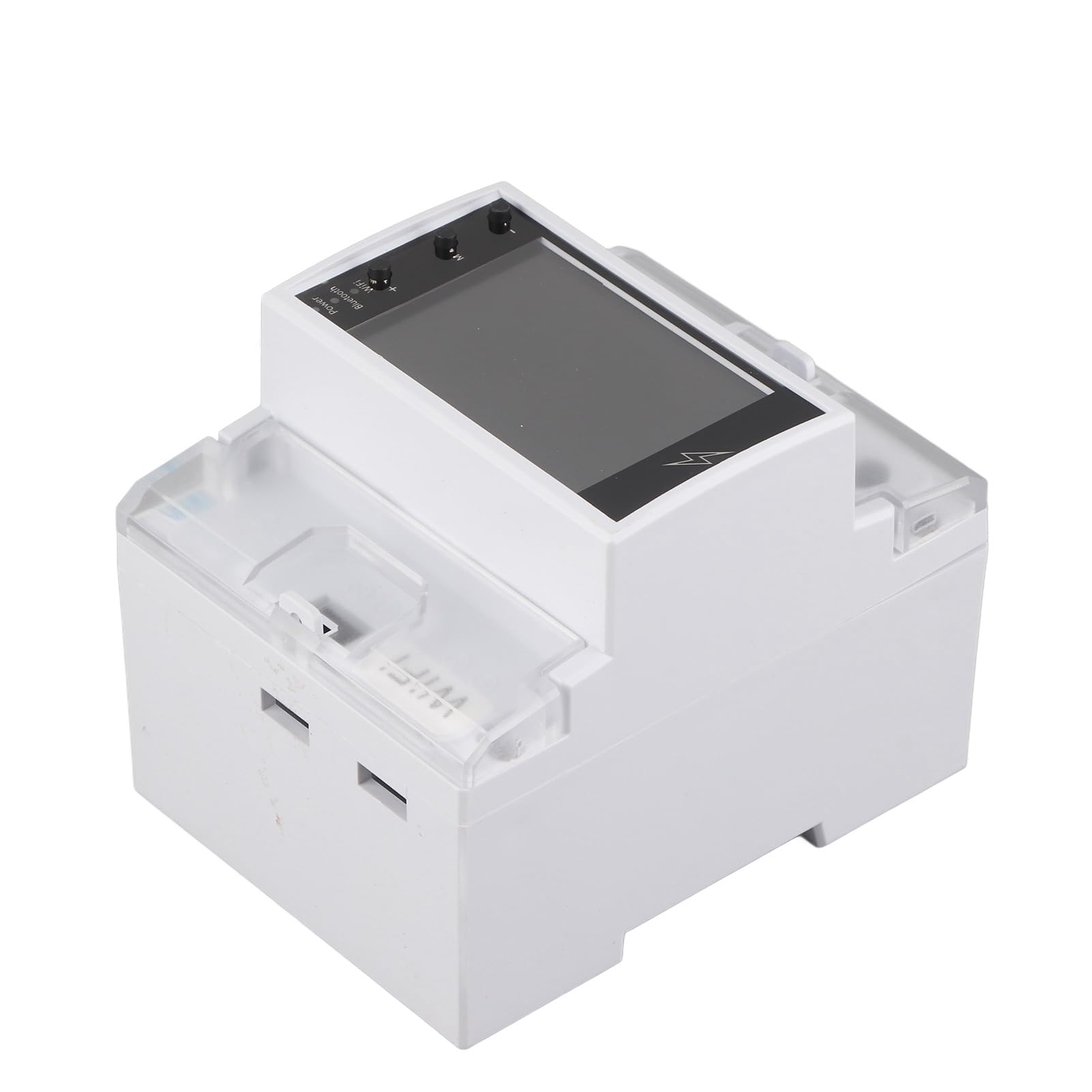Walfront Compteur d'éNergie Intelligent Multifonctionnel 100A ÉCran TFT 2.4in Moniteur d'éNergie éLectrique Commutateur WIFI AC85 à 265V Compteur d'éNergie sur Rail DIN 26.5KW