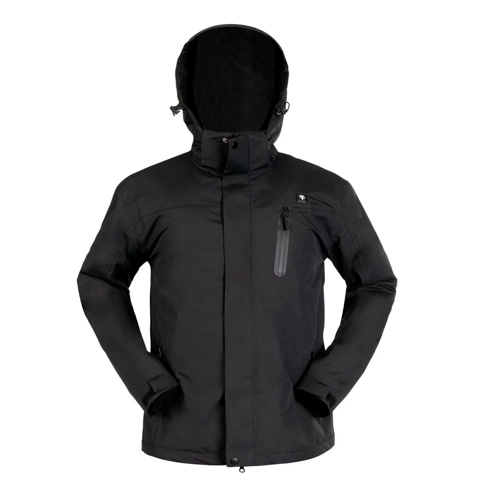 TM WILL Men's Heated Jacket with 12V Battery Pack Soft Shell Electric Heating Coat for Men Waterproof Winter Warm