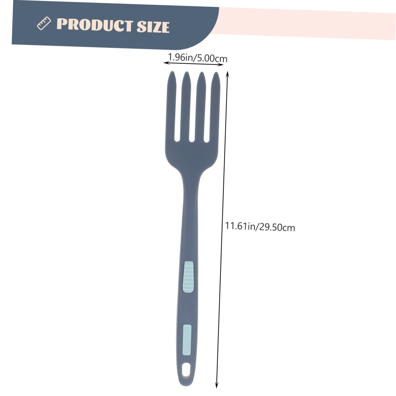 OFFSCH Silicone Cooking Forks Set 2 Pcs Salad Mixing Forks Rounded Handle for Comfortable Grip and Easy Use