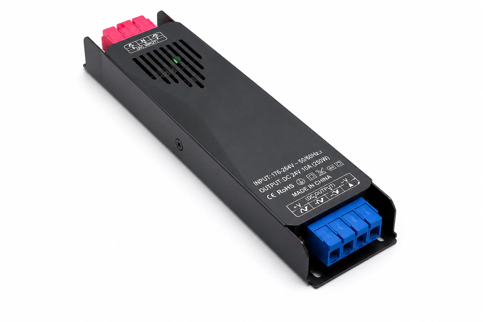 24V 10A 250W LED Power Supply, AC 176-264V to DC 24V Switching Power Supply Driver, SMPS for LED Strip Lights, CCTV and Industrial Applications-image-7