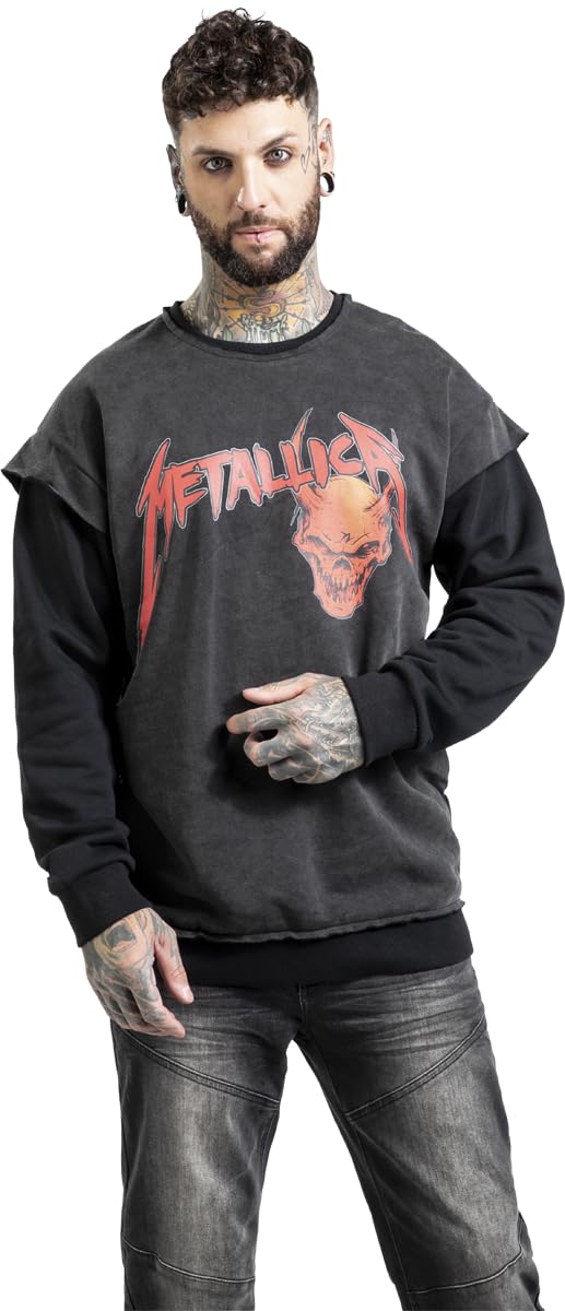 Metallica EMP Signature Collection Uomo Felpa grigio scuro/nero