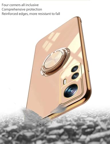 Miniatura 6 de Wousunly Compatible con Xiaomi 12T Pro Case Ring Holder Magnet Green, teléfono para Xiaomi 12T Pro Funda de silicona a prueba de golpes Placa de