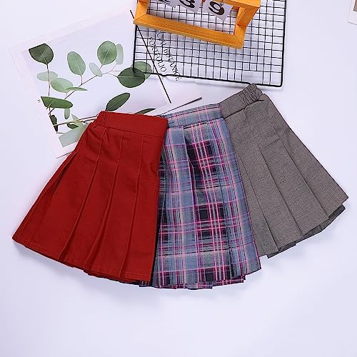 Image of KEREDA Girls Pleated Mini Skirt High Waist Tennis School Uniform Skirts