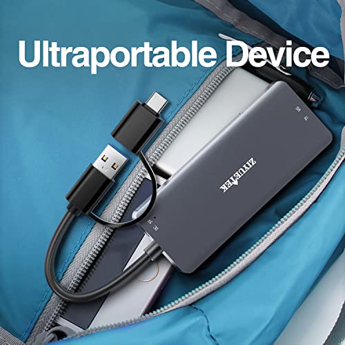 Image of USB C USB3.0 SD Card Reader, 5in1 Multi Card Reader for SD /TF /CF /Micro SD /MS /M2, Drive Free for iPhone 15 pro max /Windows /Mac /Linux /Android (USB3.0 and Type-C)