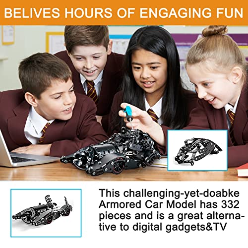 Erector Sets for Boys Age 8 9 10 11 12-16 and Older, 332 Pcs Batman Model Car Building Set for Kids Ages 8-12 Year and Up Metal STEM Educational Toy for Kids Boys Girls or Adults