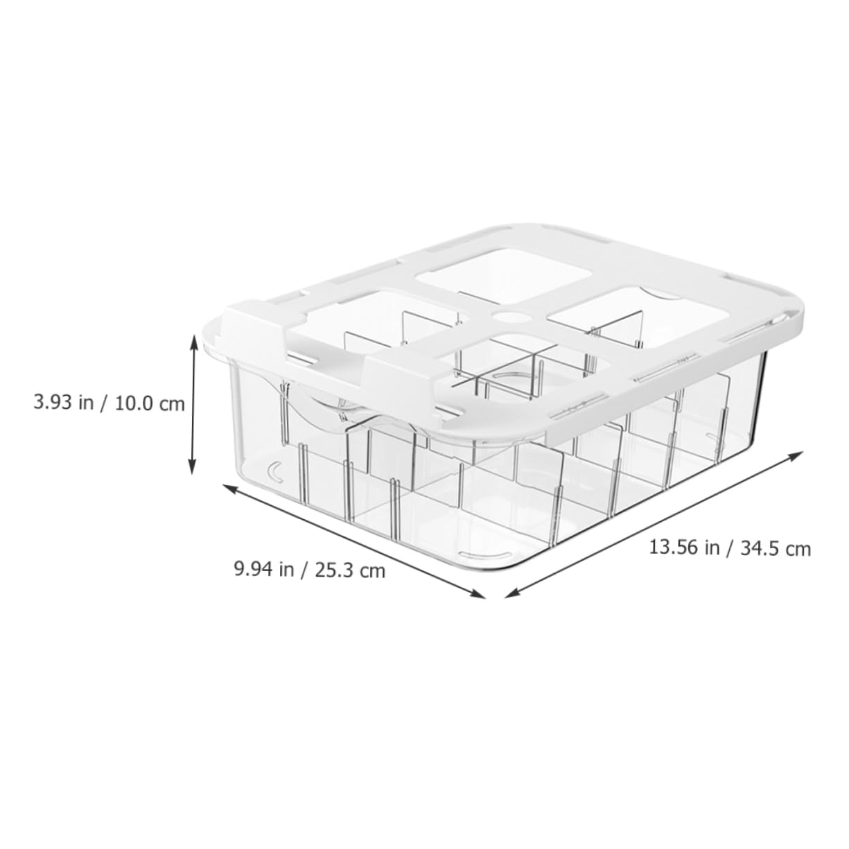 Alipis Caja De Almacenaje Organizador De Calcetines 15 Compartimentos Resistente Transparente