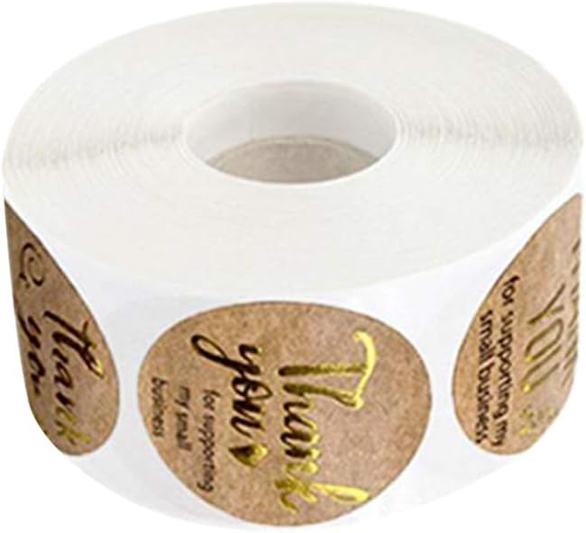 ZY.Elroy Sticker Roll Kraft Paper Seal Sticker DIY Packaging Label Tape Hand Craft Decoration Supplies