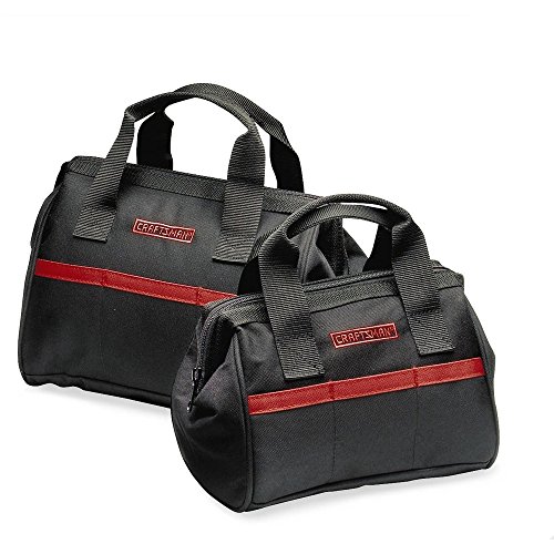 Craftsman 2-PC Tool Bag Set 940558, Black and red (2 tool bags one 10 inches and one 12 inches) 