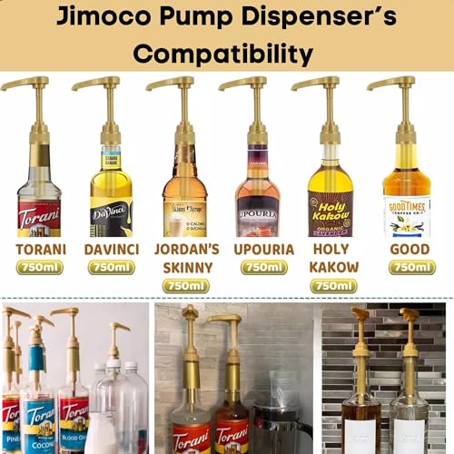 Jimoco® Syrup Pump Dispenser + Torani® Pistachio Syrup, 25.4 oz - Coffee Syrup Pump & Flavoring Bundle - image 7