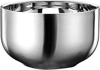 AUTUUCKEE Bol à riz en acier inoxydable SUS304 - Double paroi isolée - Multifonction - Facile à nettoyer