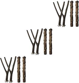 iplusmile 12 Pçs Brinquedos Para Pássaros Pequenos Brinquedos Para Mastigar Periquito Suporte De Jogo De Pássaro Papagaio Suporte De Poleiro De Pássaro Poleiro De Pássaro Engraçado Poleiro