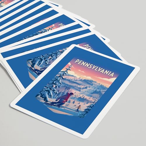Lantern Press Baraja de Poker 52 Cartas Snowboarding miniatura 5