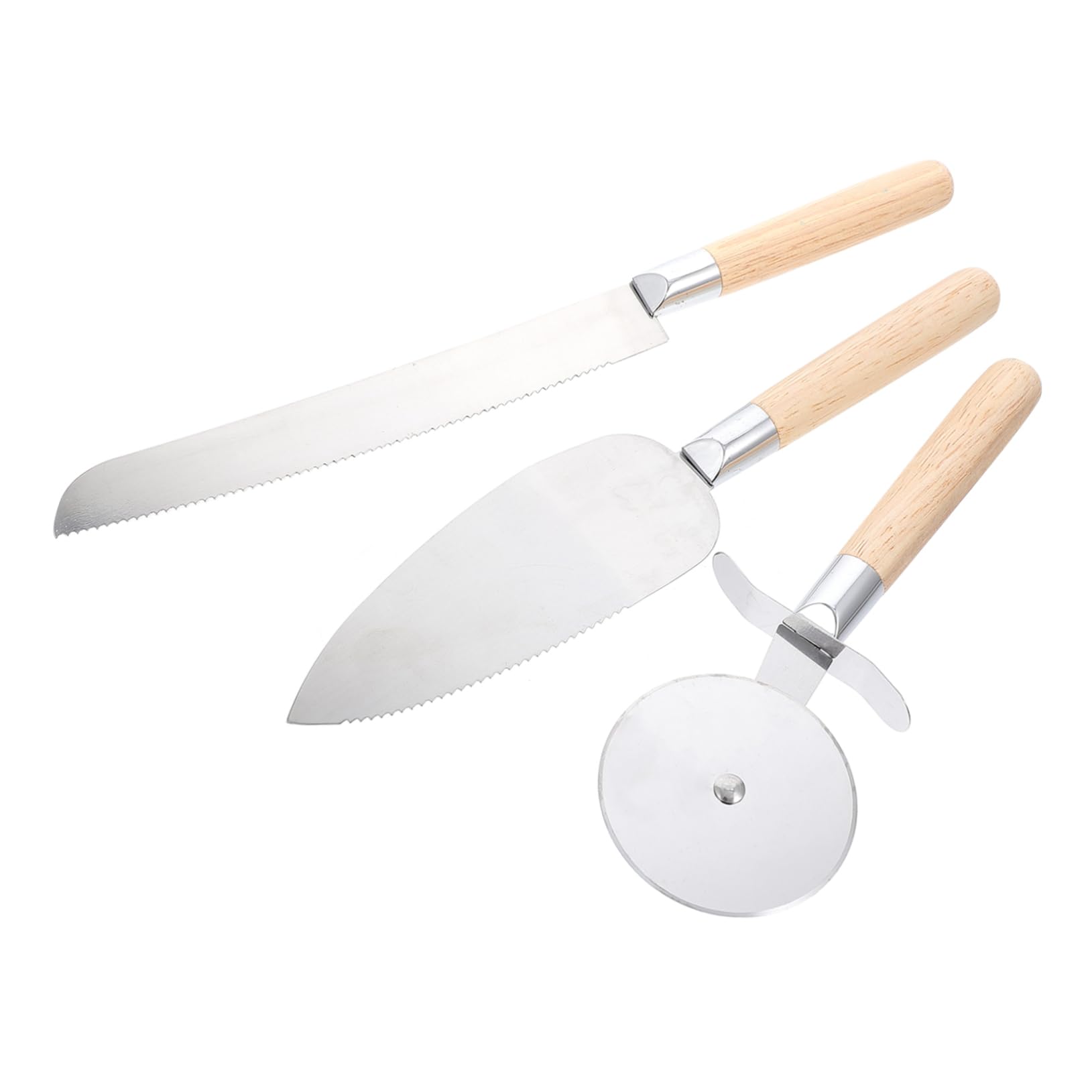 VOSAREA 1Set Pizza Cutter with Ergonomic Handles Versatile Kitchen Baking Tools for Effortless Bread Cutting Non Slip Comfortable Grip for Pizza Lovers