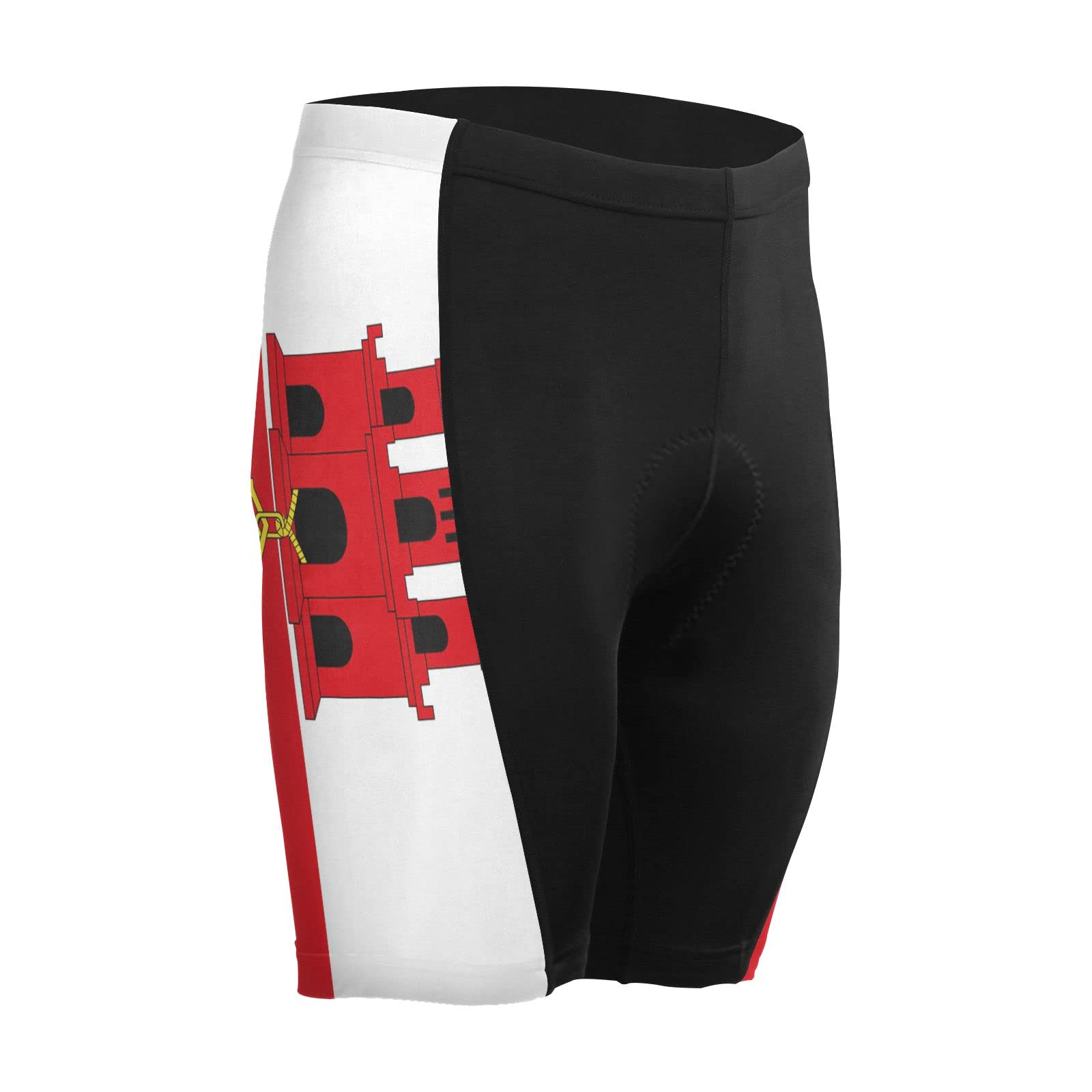 Gibraltar Flag Men's Bike Shorts Padded Cycling Bicycle Biking Shorts Tight Multicolor