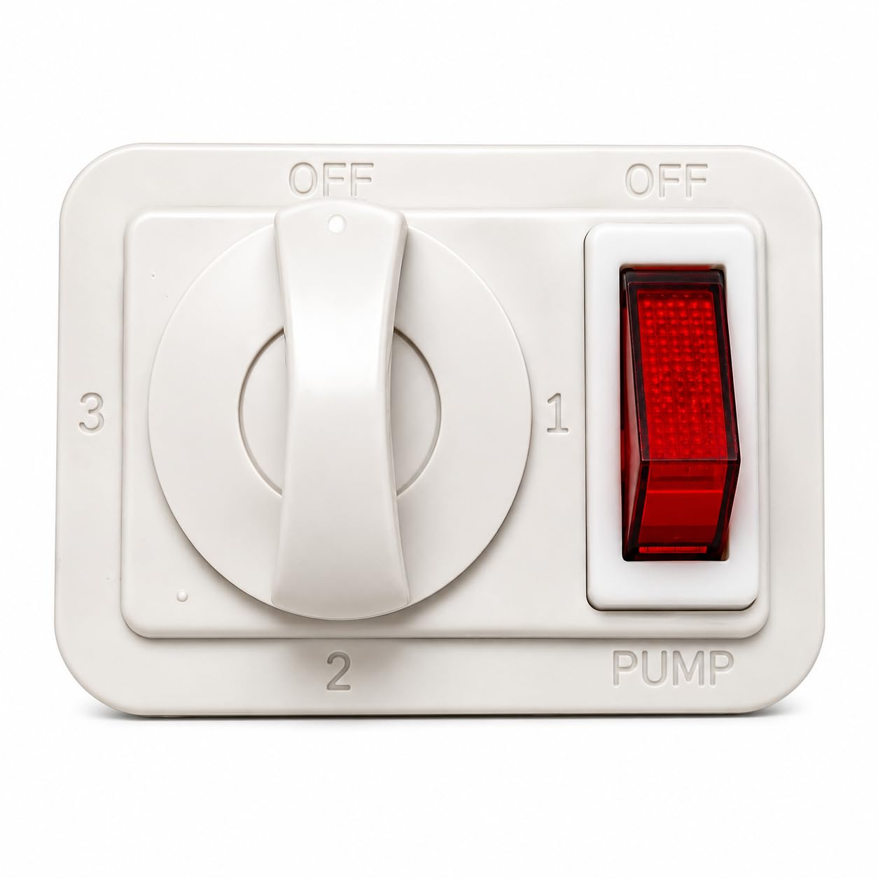 3 Speed Air Cooler Rotary Switch with Pump Switch | Cooler Speed Regulator Control Panel | 3 Step Fan Speed Controller | Replacement Switch Board for Small Air Coolers | 220-240V, White-image-6