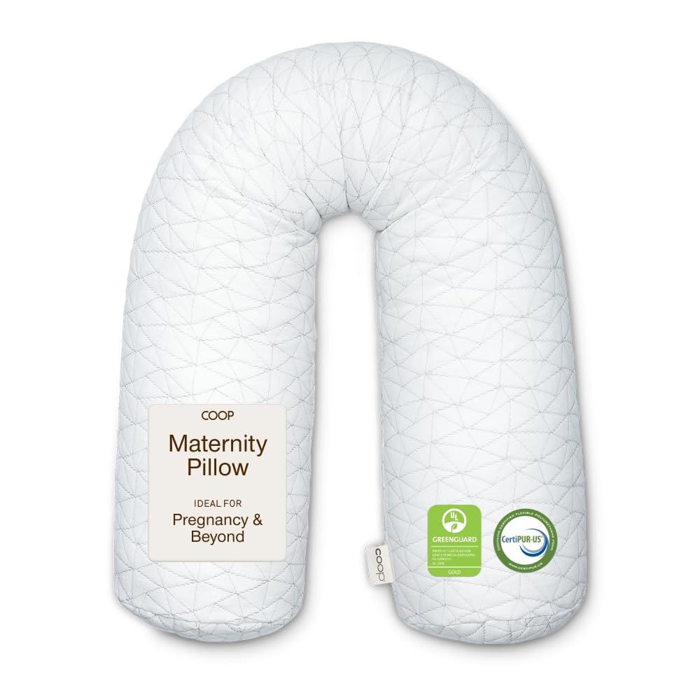 Coop Home Goods Original Adjustable Maternity Pillow, with Memory Foam and Washable Cover, Body Pillow for Pregnancy, Side Sleeper and Full Body Support During Pregnancy