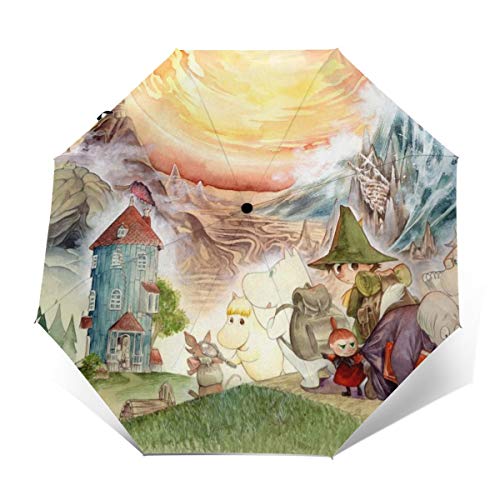 自動折り傘 ムーミン メンズ レディース 耐強風 人気新品 ワンタッチ 梅雨対策 晴雨兼用 日傘 超撥水 自動開閉 大きい 頑丈な ビッグサイズ ギフト 大きい 折り畳み傘 自動開閉