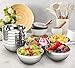 yarlung 10 Pack Stainless Steel Bowls 6.3 Inch Snacks Bowls, 25 Oz Soup Bowls Lightweight Salad Bowls Double-walled Metal Serving Dishes for Sauces, Noodle, Ice Cream