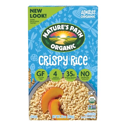 Nature's Path Organic Crispy Rice Cereal, 10 Oz (Pack Of 1), Gluten Free, Non-Gmo