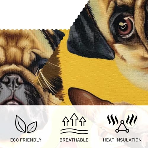 Set de table bouledogue antidérapant lavable tapis de table résistant chaleur 30x45cm