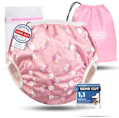 KIDVERSE Schwimmwindel Baby Badehose 0-3 Jahre - Hautfreundliche...